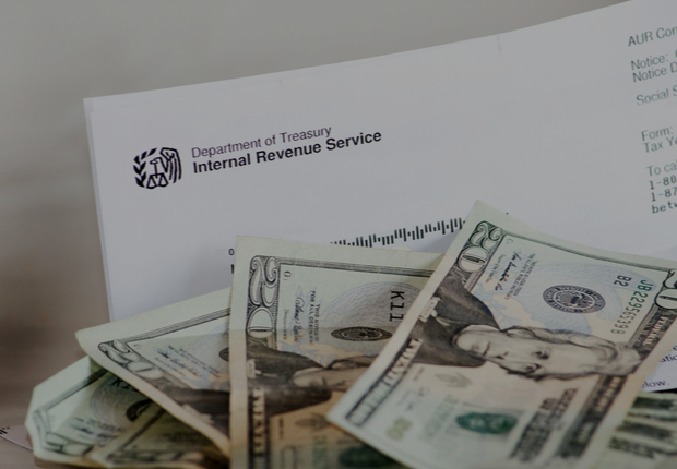 IRS letter and dollar bills