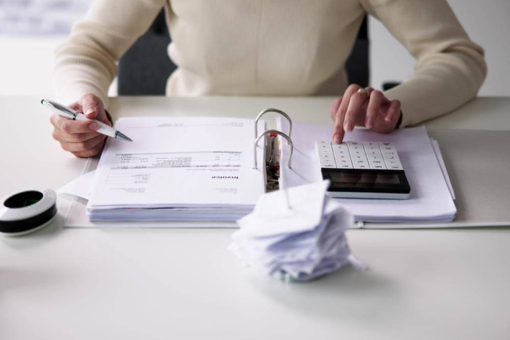 IRS Tax Audit. Female Auditor